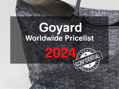 goyard pm retail cost|goyard price list paris.